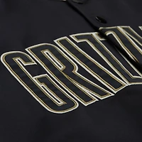 Veste Mitchell & Ness olive/noir Memphis Grizzlies Clutch Satin Raglan à boutons-pression pour homme