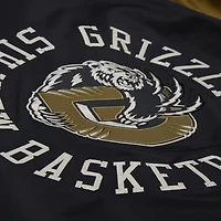 Veste Mitchell & Ness olive/noir Memphis Grizzlies Clutch Satin Raglan à boutons-pression pour homme