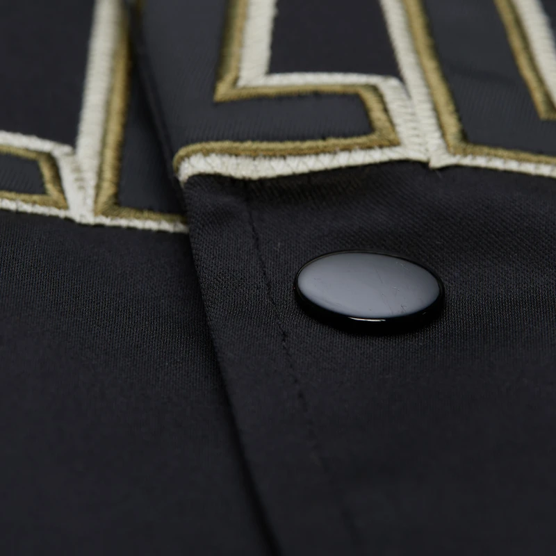 Men's Mitchell & Ness Olive/Black Memphis Grizzlies Clutch Satin Raglan Full-Snap Jacket