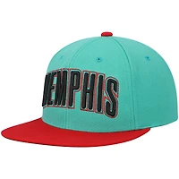 Casquette Snapback Memphis Grizzlies Hardwood Classics bleu sarcelle Mitchell & Ness pour homme