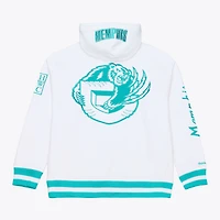Sweat à capuche en polaire arctique Mitchell & Ness blanc Memphis Grizzlies pour homme
