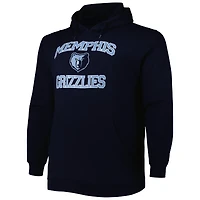 Men's Navy Memphis Grizzlies Big & Tall Heart Soul Pullover Hoodie