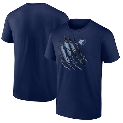 T-shirt bleu marine pour homme, demi-terrain offensif des Memphis Grizzlies