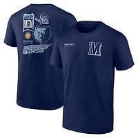 Men's  Navy Memphis Grizzlies Split Zone T-Shirt
