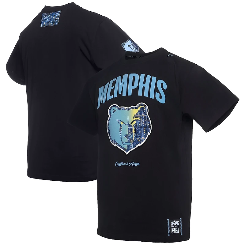 T-shirt noir de qualité supérieure pour homme NBA x Two Hype Memphis Grizzlies Collection Culture & Hoops