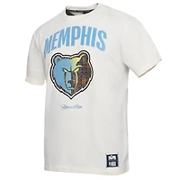 T-shirt premium NBA x Two Hype Cream pour homme de la collection Culture & Hoops des Memphis Grizzlies