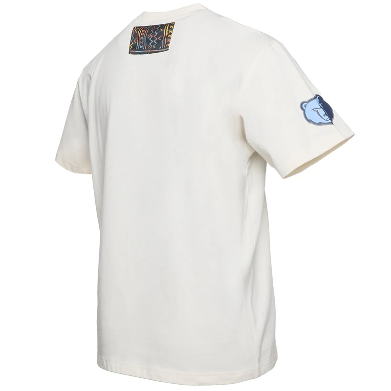 T-shirt premium NBA x Two Hype Cream pour homme de la collection Culture & Hoops des Memphis Grizzlies