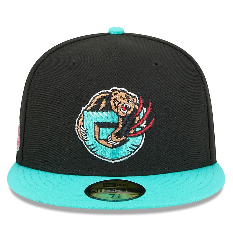 Men's New Era Black/Turquoise Memphis Grizzlies 2025/26 Classic Edition Jersey Hook 59FIFTY Fitted Hat