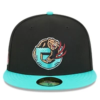 Men's New Era Black/Turquoise Memphis Grizzlies 2025/26 Classic Edition Jersey Hook 59FIFTY Fitted Hat
