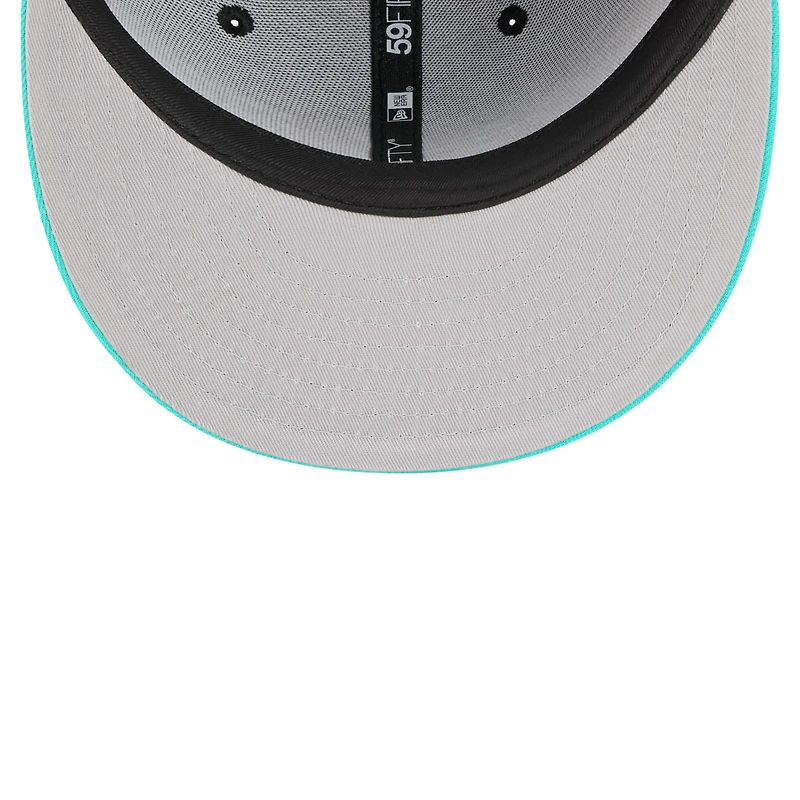 Men's New Era Black/Turquoise Memphis Grizzlies 2025/26 Classic Edition Jersey Hook 59FIFTY Fitted Hat