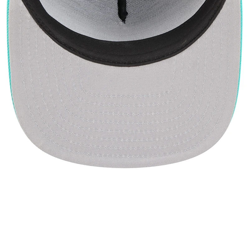 Casquette snapback New Era 9FIFTY pour homme, noire et turquoise, Memphis Grizzlies, édition classique 2025/26.