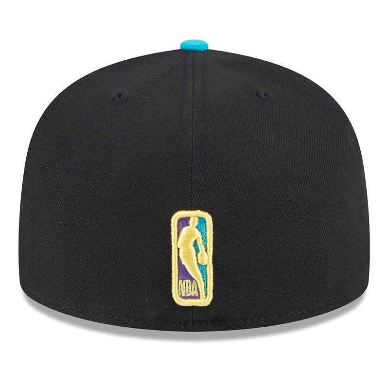 Men's New Era Black/Turquoise Memphis Grizzlies Arcade Scheme 59FIFTY Fitted Hat