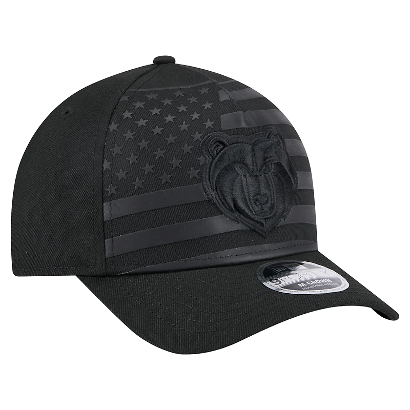 Men's New Era  Black Memphis Grizzlies Game Day Flag A-Frame 9FORTY Adjustable Hat