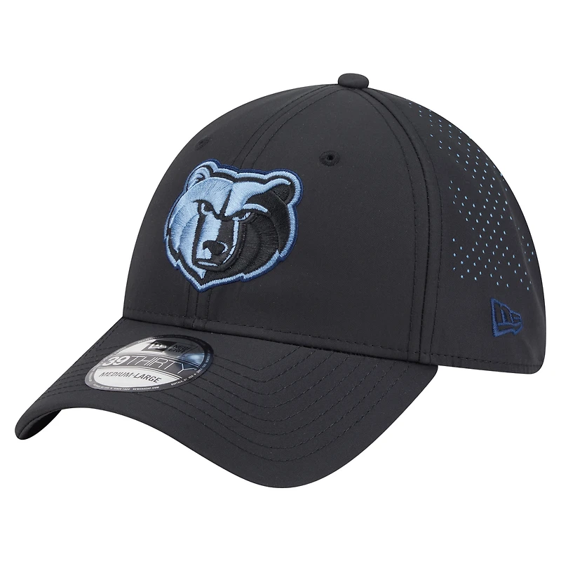 Casquette New Era noire Memphis Grizzlies Night 39THIRTY Flex pour homme