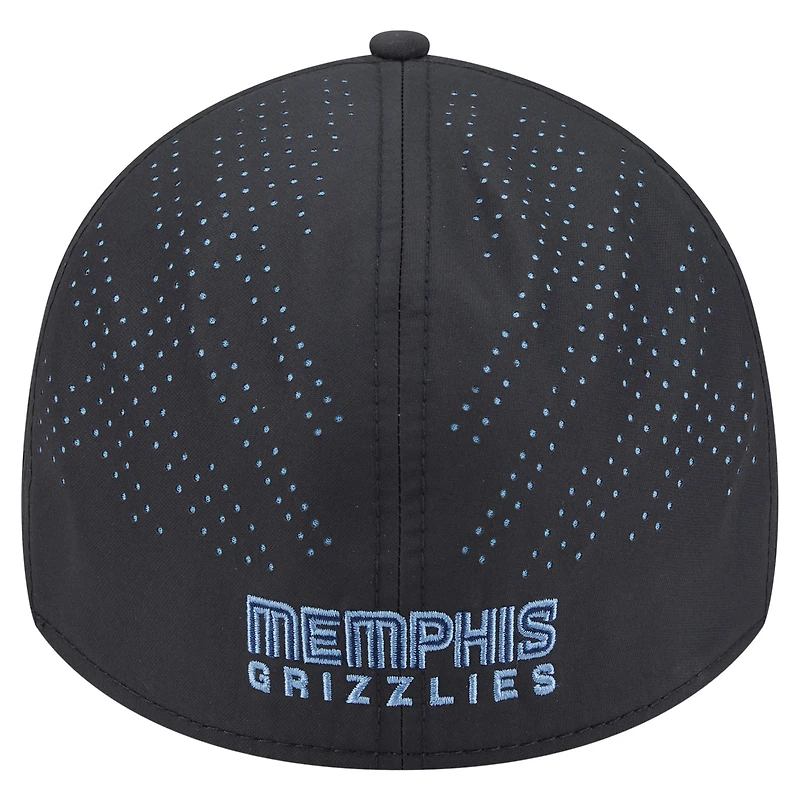 Casquette New Era noire Memphis Grizzlies Night 39THIRTY Flex pour homme