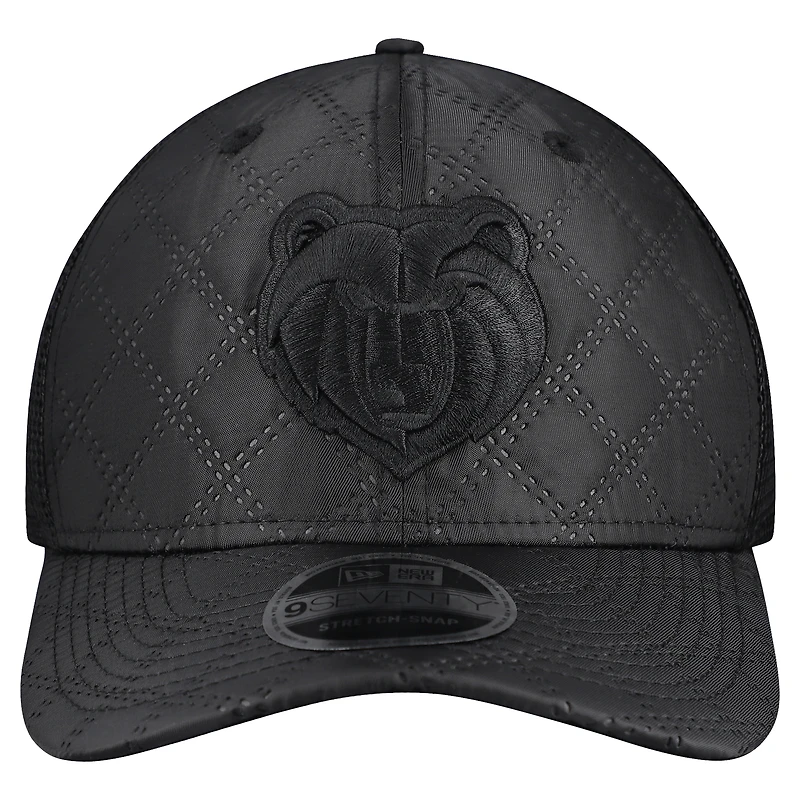 Casquette ajustable matelassée noire Memphis Grizzlies 9SEVENTY Trucker de New Era pour homme