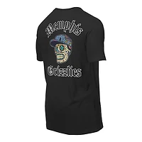 T-shirt New Era noir pour homme avec motif Sugar Skulls des Memphis Grizzlies