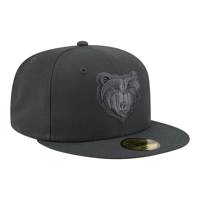 Men's New Era  Charcoal Memphis Grizzlies Tonal Color Pack 59FIFTY Fitted Hat