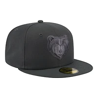 Men's New Era  Charcoal Memphis Grizzlies Tonal Color Pack 59FIFTY Fitted Hat