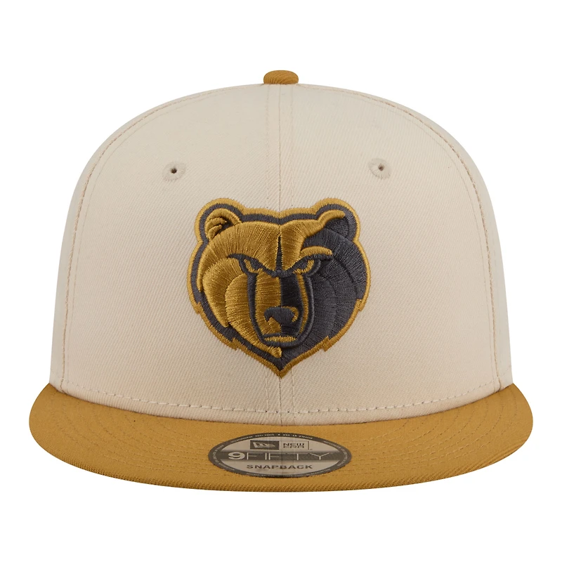 Men's New Era  Cream/Tan Memphis Grizzlies Two-Tone Color Pack 9FIFTY Snapback Hat