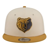 Men's New Era  Cream/Tan Memphis Grizzlies Two-Tone Color Pack 9FIFTY Snapback Hat