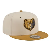 Men's New Era  Cream/Tan Memphis Grizzlies Two-Tone Color Pack 9FIFTY Snapback Hat
