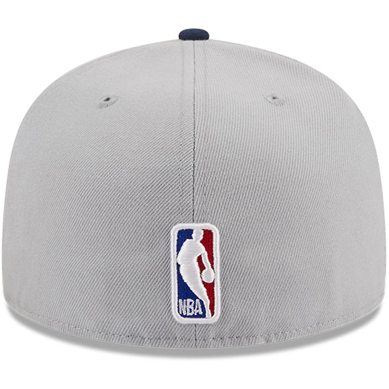 Men's New Era Gray/Navy Memphis Grizzlies Tip-Off Two-Tone 59FIFTY Fitted Hat