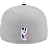 Men's New Era Gray/Navy Memphis Grizzlies Tip-Off Two-Tone 59FIFTY Fitted Hat