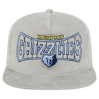 Casquette snapback de golf en velours côtelé Memphis Grizzlies grise New Era pour homme