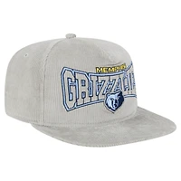 Casquette snapback de golf en velours côtelé Memphis Grizzlies grise New Era pour homme