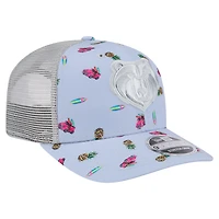 Casquette extensible à boutons-pression New Era bleu clair/gris Memphis Grizzlies Adventure Aloha Pattern 9SEVENTY pour homme
