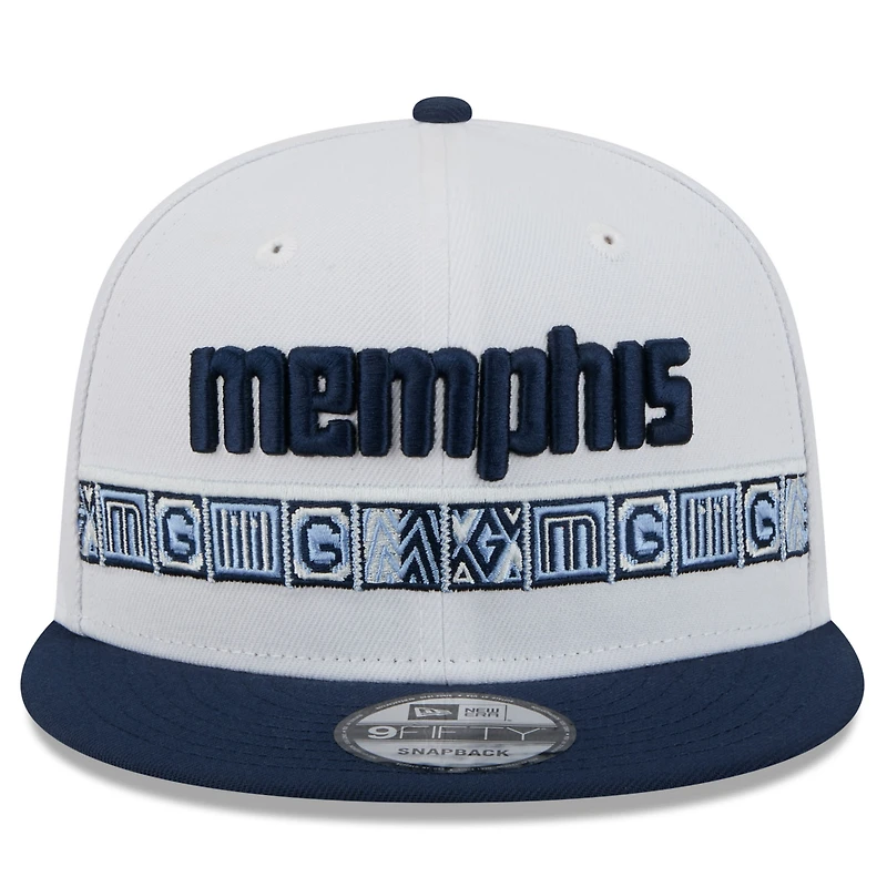 Casquette snapback New Era 9FIFTY pour homme, bleu clair/marine, Memphis Grizzlies, édition City 2025/26