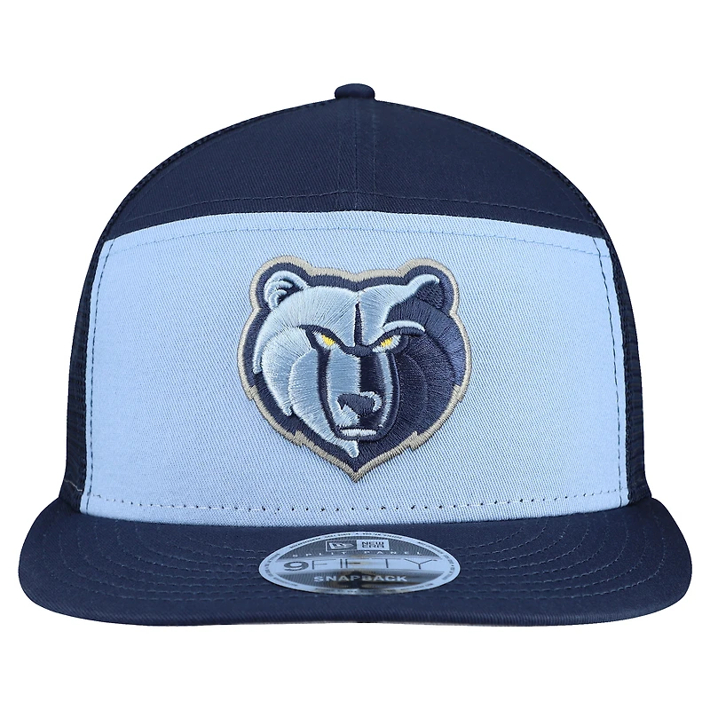 Men's New Era  Light Blue/Navy Memphis Grizzlies Outdoor Split Panel 9FIFTY Snapback Hat
