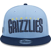 Men's New Era Light Blue Memphis Grizzlies/Navy Jersey Hook Statement Edition 9FIFTY Snapback Hat