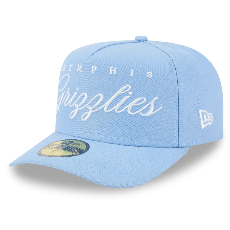 Casquette ajustée New Era 59FIFTY bleu clair pour homme, Memphis Grizzlies, NBA Draft 2025
