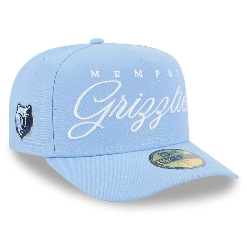 Casquette ajustée New Era 59FIFTY bleu clair pour homme, Memphis Grizzlies, NBA Draft 2025