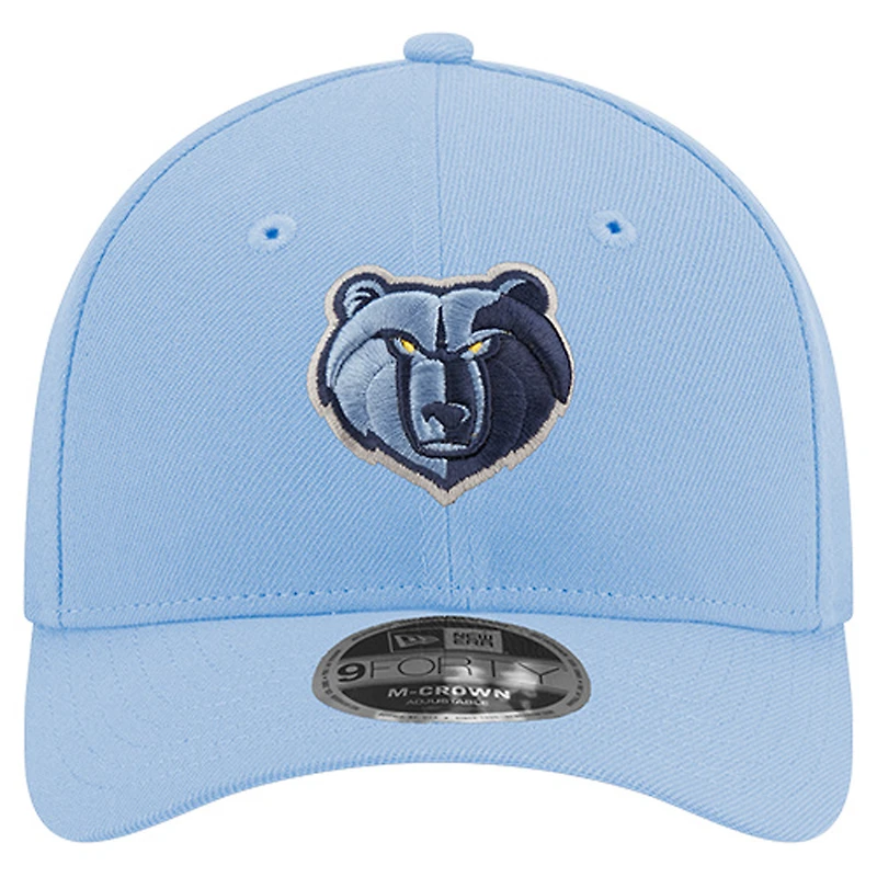 Men's New Era Light Blue Memphis Grizzlies 9FORTY Stock M-Crown Adjustable Hat