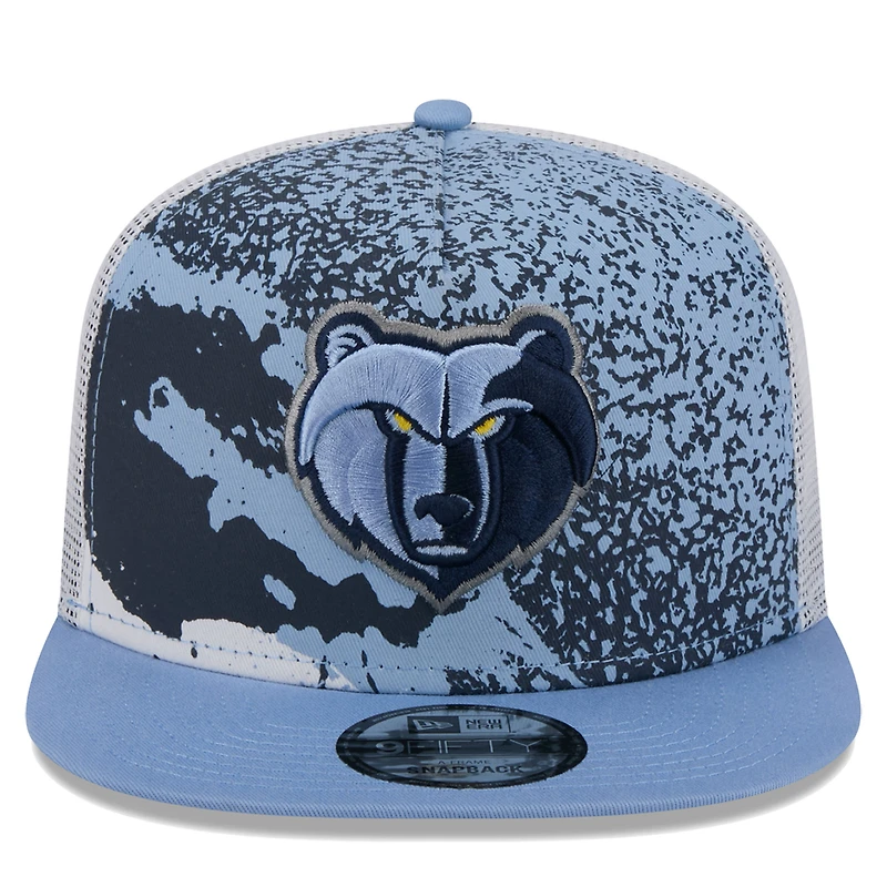 Casquette Snapback 9FIFTY bleu clair Memphis Grizzlies Court Sport Speckle New Era pour hommes