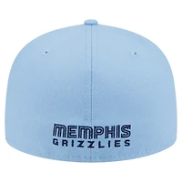 Casquette ajustée New Era Deceptor 59FIFTY bleu clair pour homme des Memphis Grizzlies