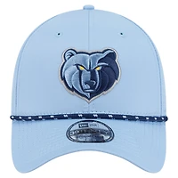 Men's New Era Light Blue Memphis Grizzlies Featherweight Poly Rope Flex 39Thirty Hat