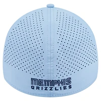 Casquette New Era bleu clair Memphis Grizzlies Featherweight Poly Rope Flex 39Thirty pour homme