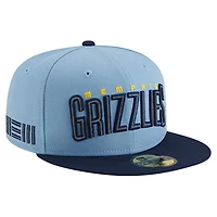 Men's New Era  Light Blue Memphis Grizzlies Statement Edition Jersey Hook 59Fifty Fitted Hat