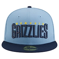 Men's New Era  Light Blue Memphis Grizzlies Statement Edition Jersey Hook 59Fifty Fitted Hat