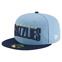 Men's New Era  Light Blue Memphis Grizzlies Statement Edition Jersey Hook 59Fifty Fitted Hat