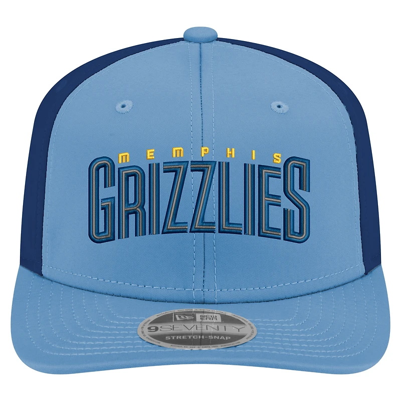 Men's New Era  Light Blue Memphis Grizzlies Statement Edition Jersey Hook 9SEVENTY Stretch-Snap Hat