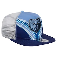 Casquette snapback Memphis Grizzlies Throwback Dye pour homme New Era bleu marine/bleu clair