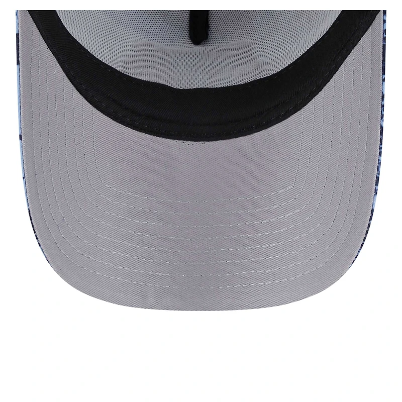 Men's New Era Navy/Light Blue Memphis Grizzlies Tip Off A-Frame Trucker 9FORTY Adjustable Hat