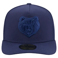 Men's New Era  Navy Memphis Grizzlies Colorpack A-Frame Pinch Front 59FIFTY Fitted Hat