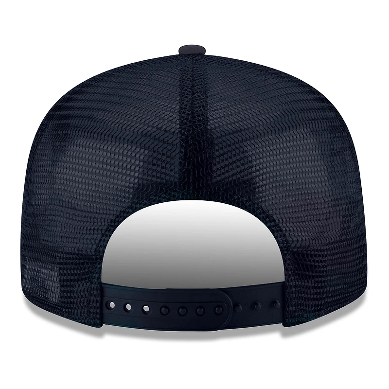 Men's New Era Navy Memphis Grizzlies Core Logo Meshback 9FIFTY Snapback Hat