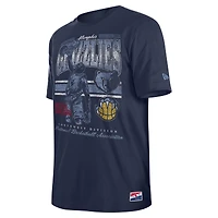 T-shirt surdimensionné délavé aux enzymes Memphis Grizzlies bleu marine New Era pour homme